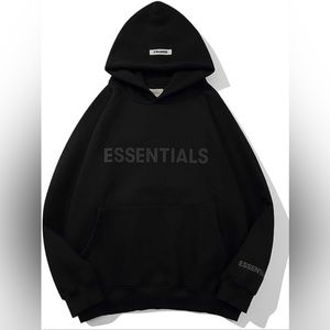 Black Essentials Hoodie